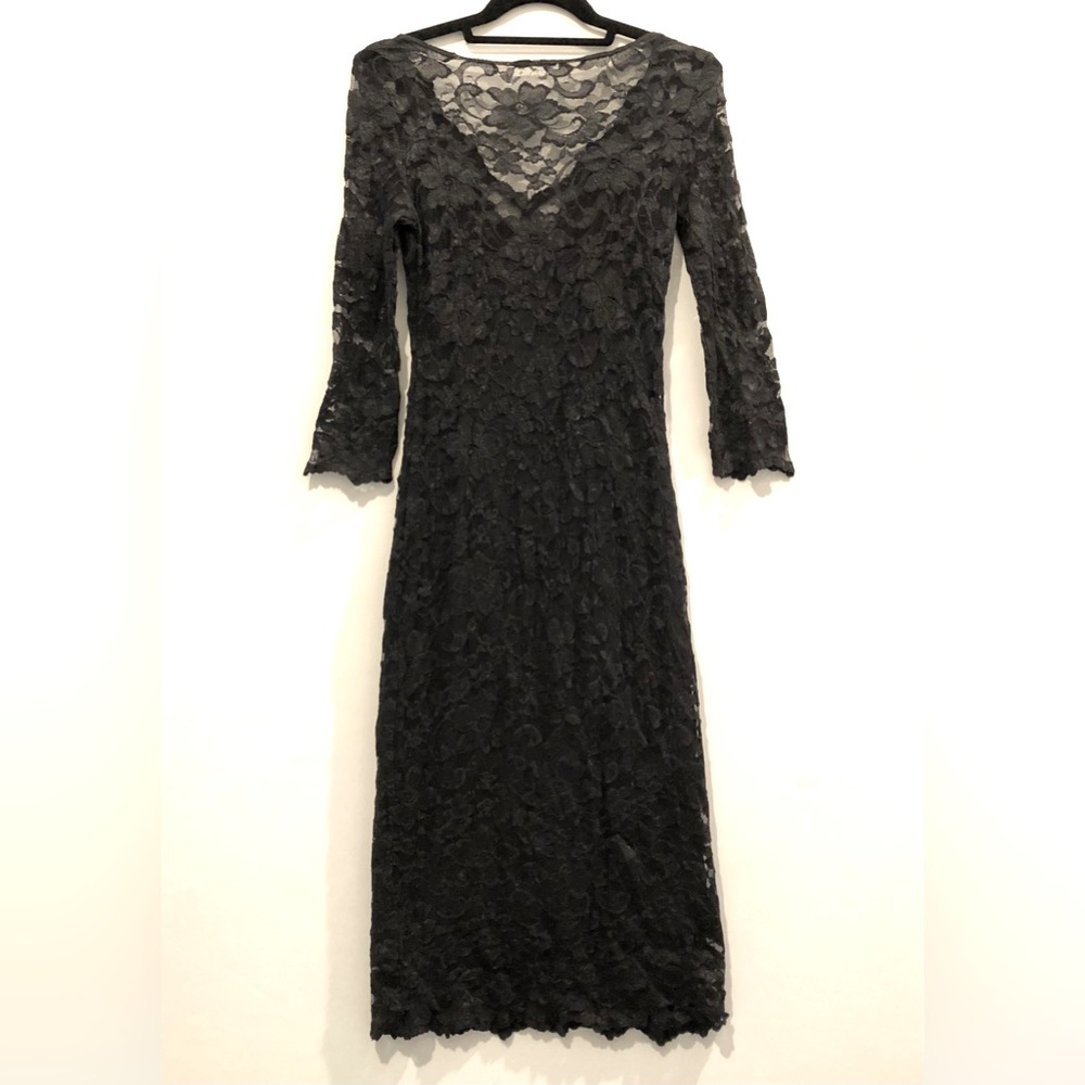 Black lace vintage dress